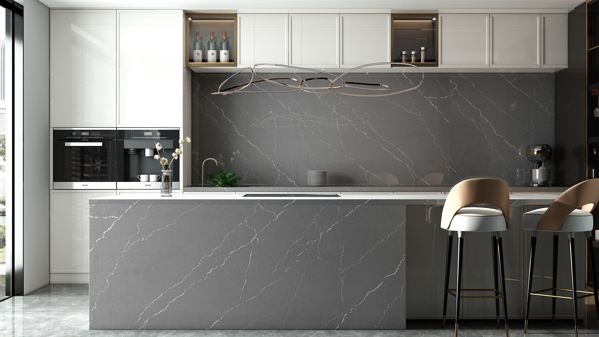 CALACATTA SILVERO Quartz slab